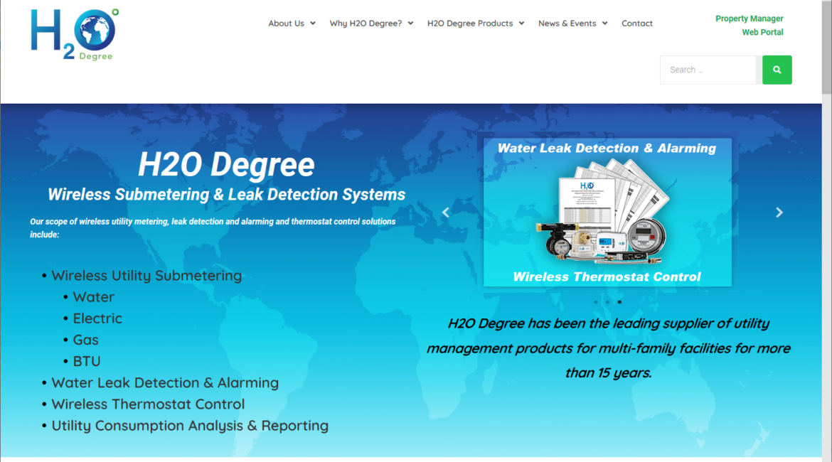 H2O Degree Website Homepage