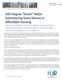 Whitepaper: "Smart" Water Submetering Saves Money in Affordable Housing